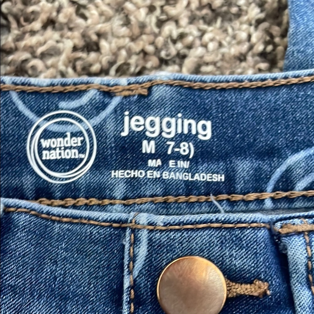 Wonder Nation Denim Smiley Face Jegging Jeans - Picture 3 of 8